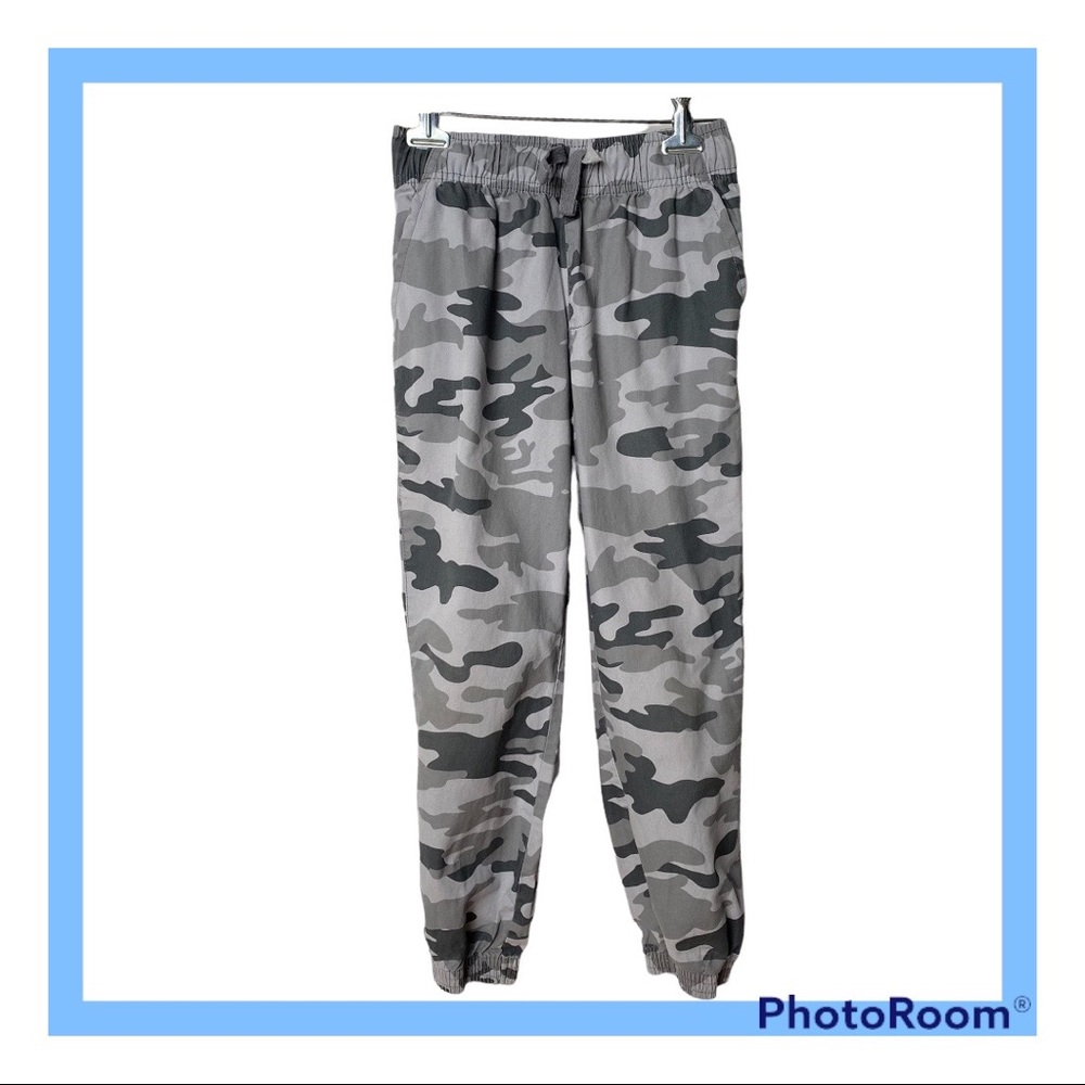 Children Place Boys Grey Camo Pull On Rugby Pants, Joggers, Size 8
